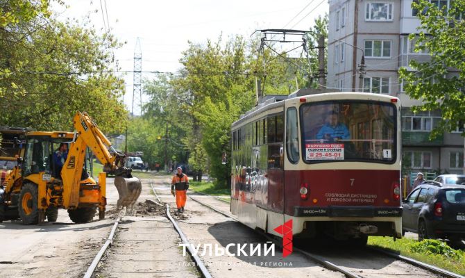 По двум улицам Тулы введут одностороннее движение трамваев