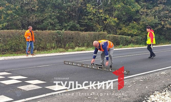 Под Алексином отремонтировали дорогу по методу Маршалла