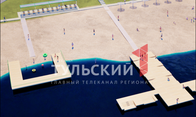 Тулякам показали, каким будет обновленный пляж Центрального парка