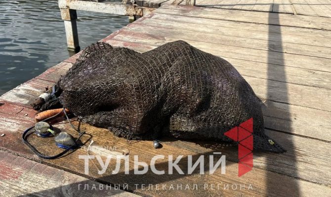 Мешок камней достали из пруда Центрального парка Тулы