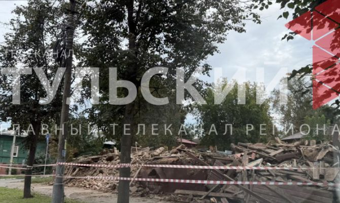 На улице Пушкинской в Туле снесли дом