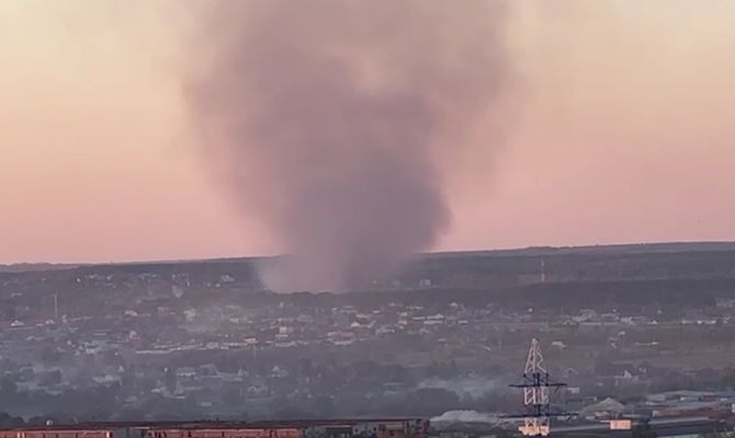 Туляков напугал огромный столб дыма над городом