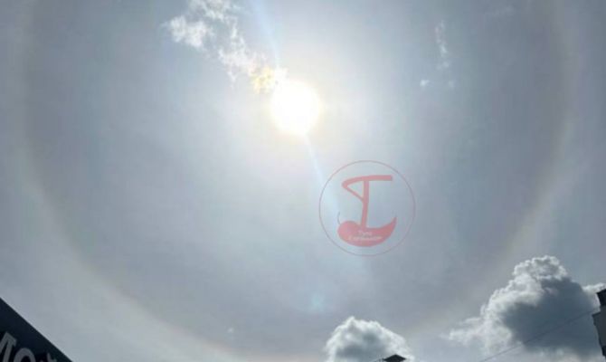 Туляки заметили в небе над городом солнечное гало