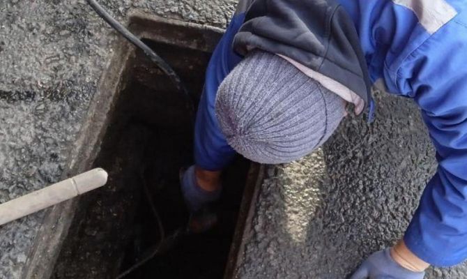 На улицах Тулы прочистили ливневки