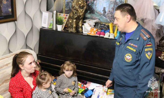 Пожарный извещатель спас многодетную тульскую семью от беды