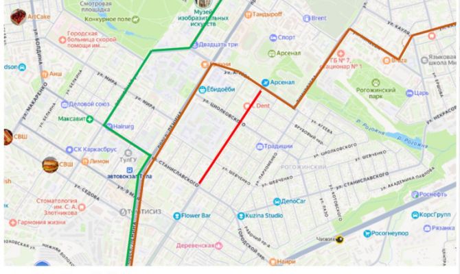 С 22 на 23 января в Туле ограничат движение и парковку транспорта