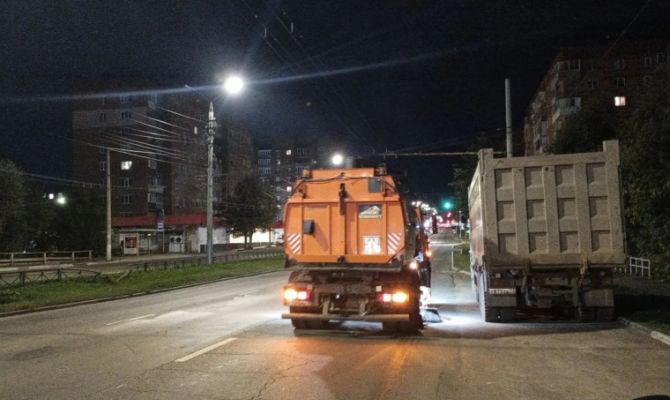 С улиц Тулы вывезли 46 кубометров смета