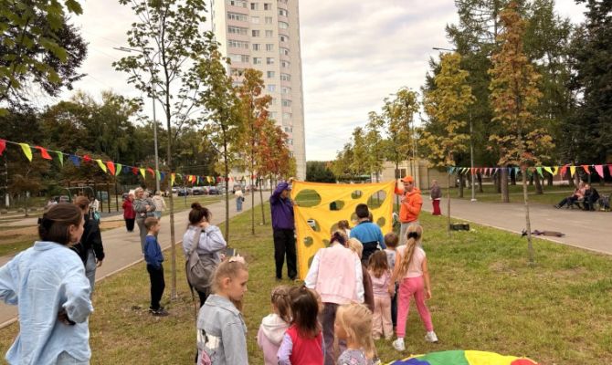 На «Славянском бульваре» в Туле прошёл праздник для жителей соседних домов