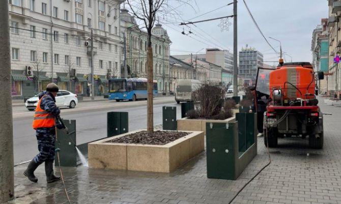 На проспекте Ленина в Туле модули с липами освободили от защитных коробов