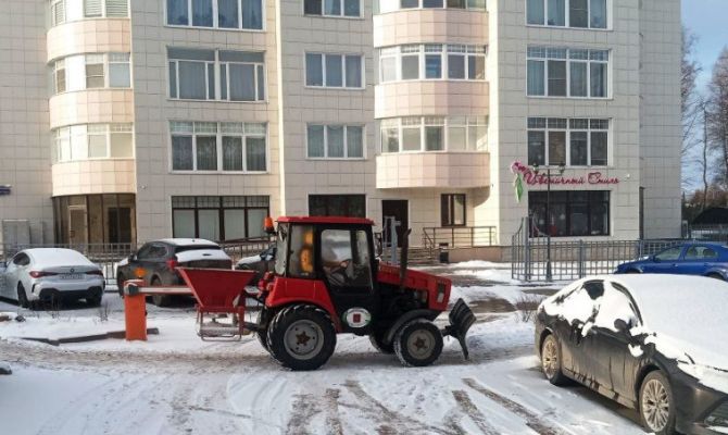 За сутки на борьбу с гололедом в Туле израсходовали 600 тонн реагентов