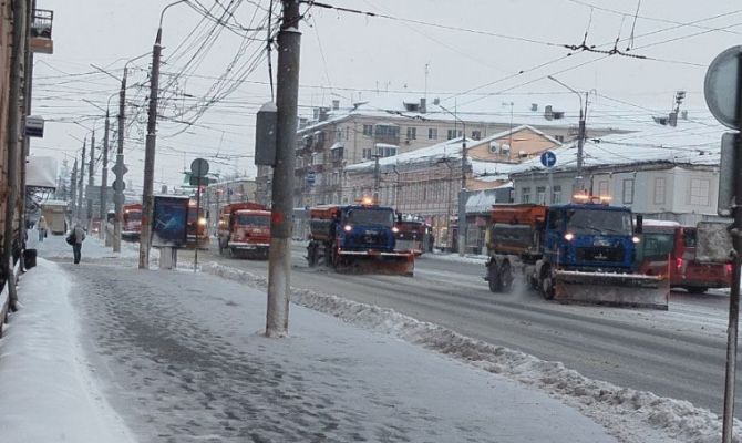 За сутки с улиц Тулы убрали почти четыре тысячи кубометров снега