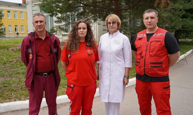 Тульские медики приехали на место падения БПЛА за 15 минут