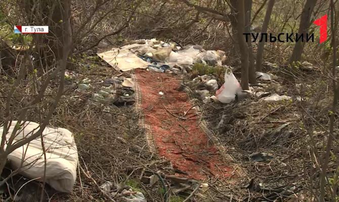 В Скуратове отходы выбрасывали прямо возле пруда