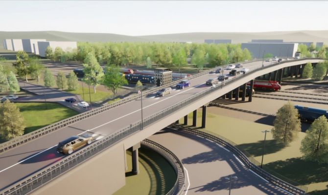 В Узловой строят мост, который избавит город от часовых пробок