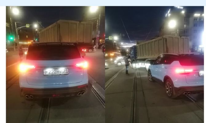 ДТП возле цирка в Туле заблокировало движение трамваев в обе стороны