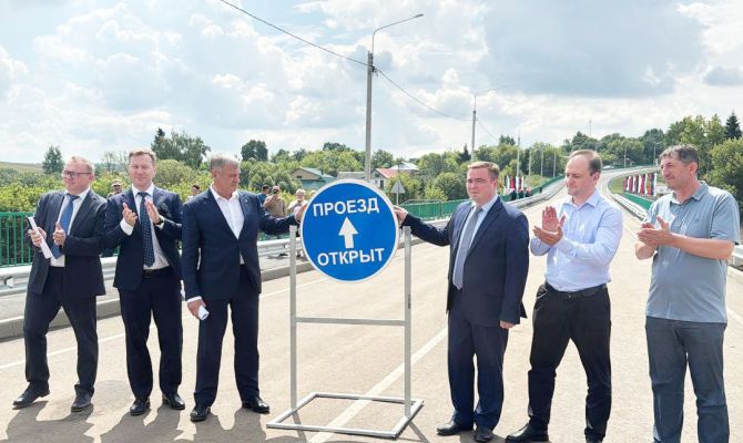 Реконструкцию моста на дороге "Лапотково - Ефремов" завершили раньше срока