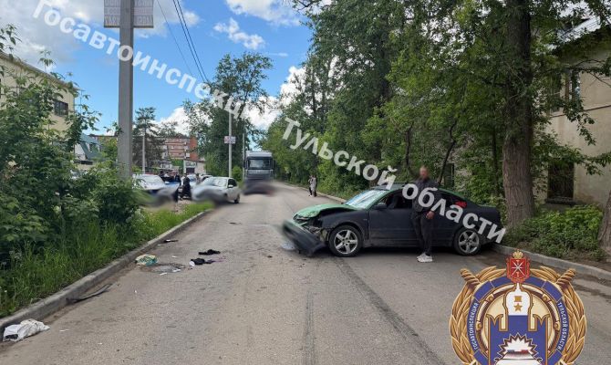 В Алексине 13-летний подросток на мотоцикле попал в ДТП с иномаркой