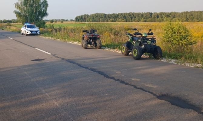 В Алексине 13-летняя девочка перевернулась на квадроцикле