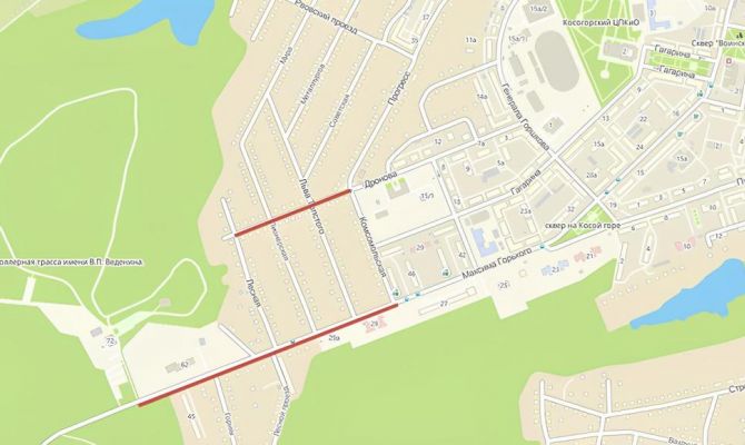 В поселке Косая Гора введут временные ограничения движения транспорта