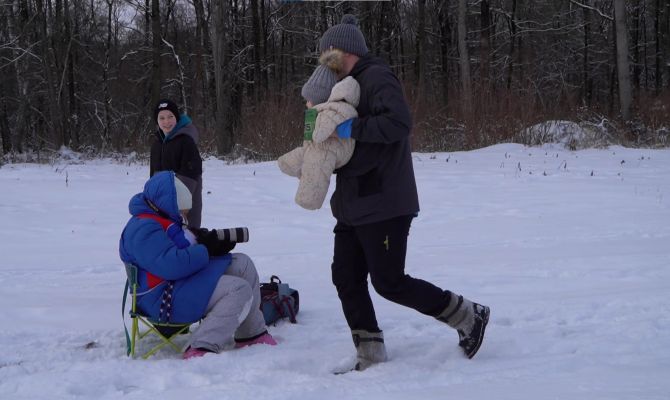 Годовалый малыш стал участником забега по пересеченной местности в Туле