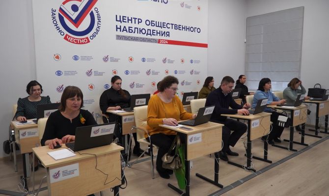 Иностранные гости увидели, как проходили выборы Президента России в Тульской области