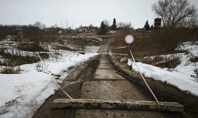 С 27 марта в Тульской области ограничено движение на двух мостах через реку Упу