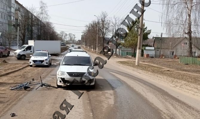 В Богородицке велосипедист попал в больницу после ДТП