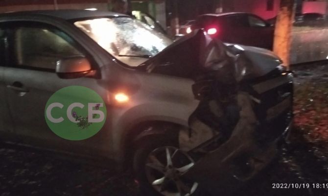 В Богородицке водитель «Мицубиси» на скорости влетел в маршрутку с пассажирами