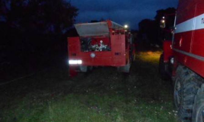 В Ефремовском районе загорелся сарай