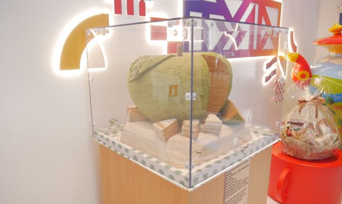 Тульская область представила на выставке "Россия" 40-килограммовое яблоко из пастилы