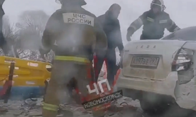 3 автомобиля и 1 автобус столкнулись в Тульской области