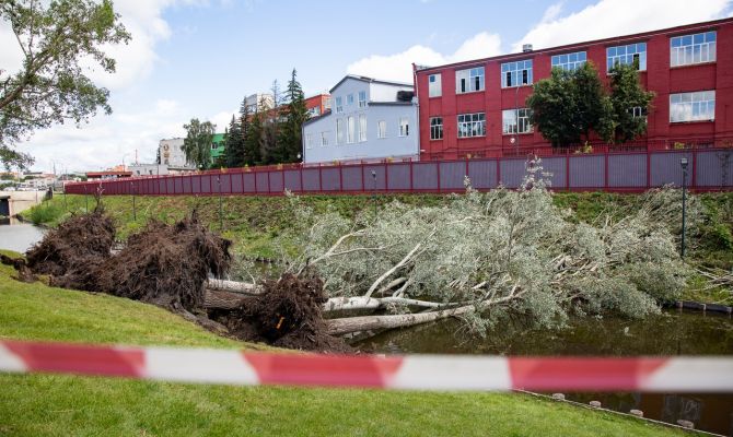 Сорванные ограды и строительные краны: как выглядит Тула спустя сутки после шторма