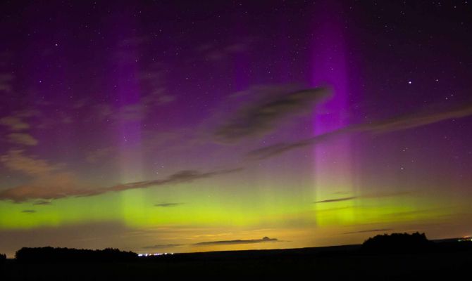 Туляки смогут увидеть полярное сияние в небе