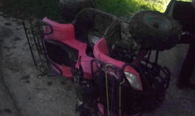 В Дубне опрокинулся мотовездеход
