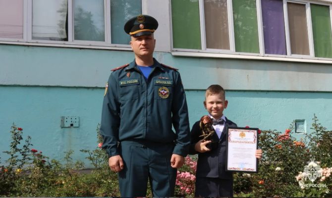 Первоклассник из Тулы помог предотвратить пожар в деревне Поповкино