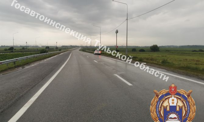 В Тульской области мужчина наехал на опору дорожного знака