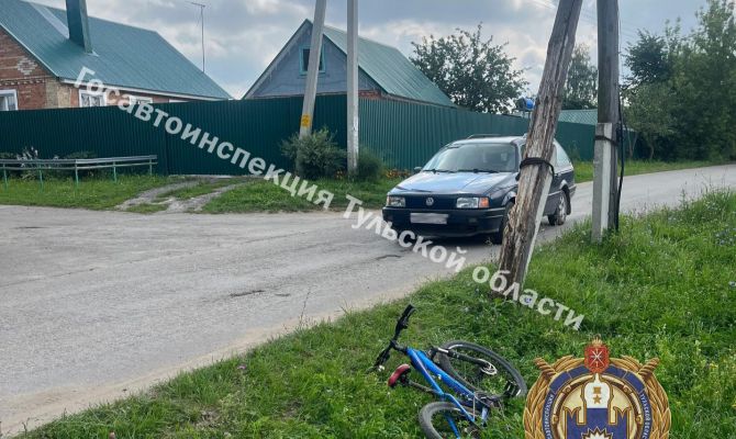 В Киреевске сбили 12-летнего велосипедиста