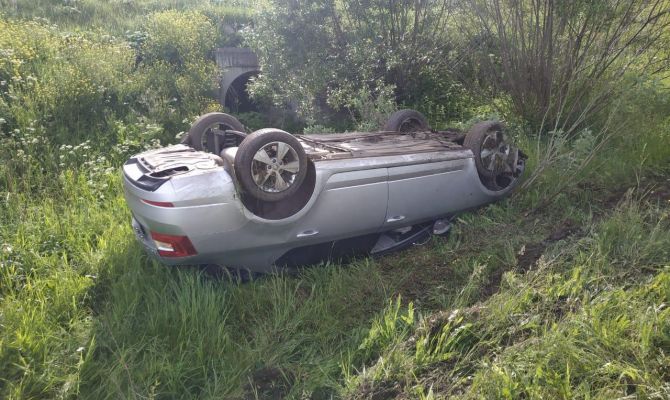 В перевернувшейся в Ефремове легковушке был 5-летний ребенок