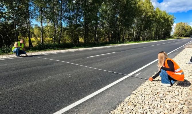 В Большой Туле завершили ремонт 4,5 километра дороги "Тула - Алексин"
