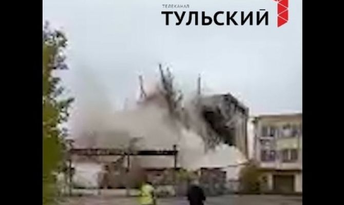 В Плавске взорвали корпус бывшего завода