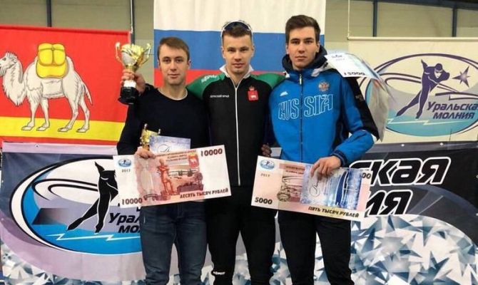 Тульский конькобежец завоевал три бронзовых медали на Кубке России