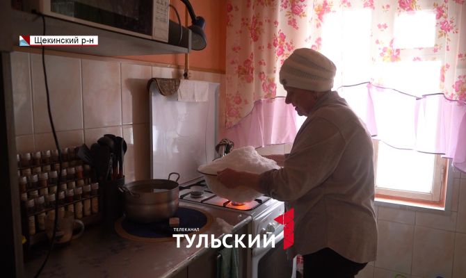 Жители поселка под Узловой топят снег из-за отсутствия воды