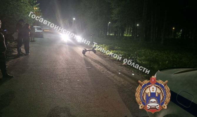 В Туле ребенок на электросамокате протаранил велосипед