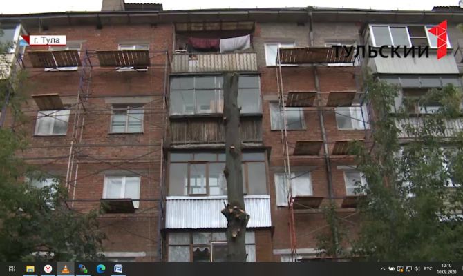 Как тулякам починить аварийный балкон