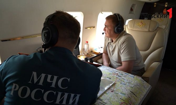 Алексей Дюмин проконтролировал соблюдение особого противопожарного режима в Тульской области
