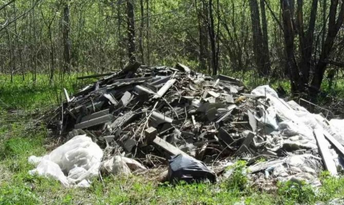 В Киреевском районе нашли незаконную свалку строительных отходов