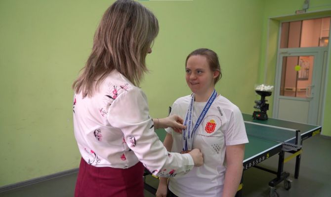 Тулячка с синдромом Дауна стала призером Чемпионата России по настольному теннису