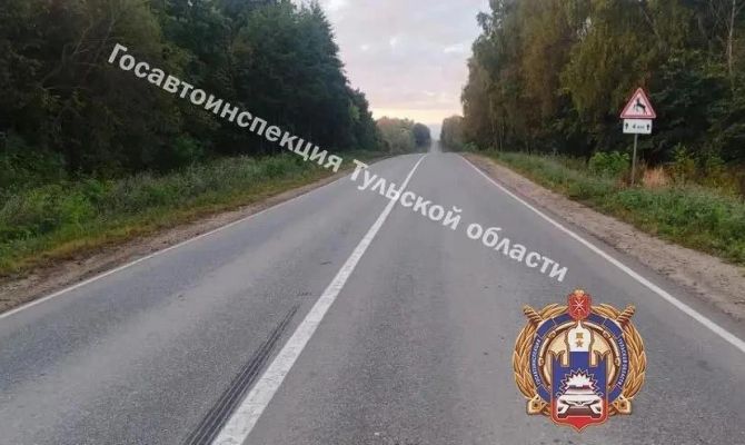 В Богородицком районе мотоциклист без прав съехал в кювет