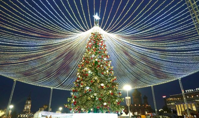 Новогодние елки из Тулы и Щекина стали лучшими в России