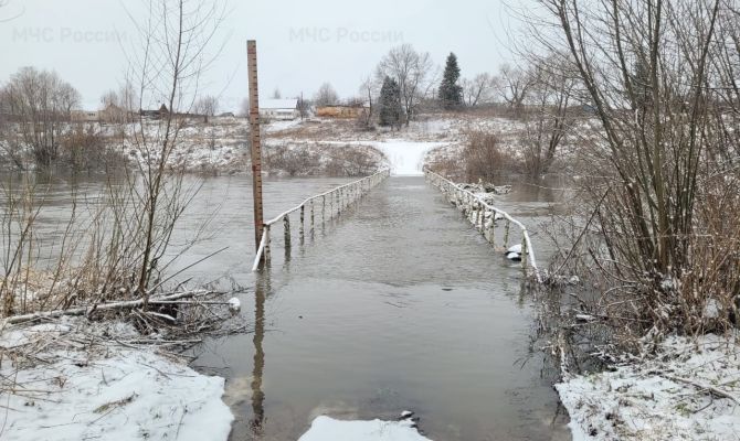 В Тульской области затопило еще один мост